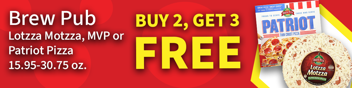 Buy 2 Get 3 Free Pizza